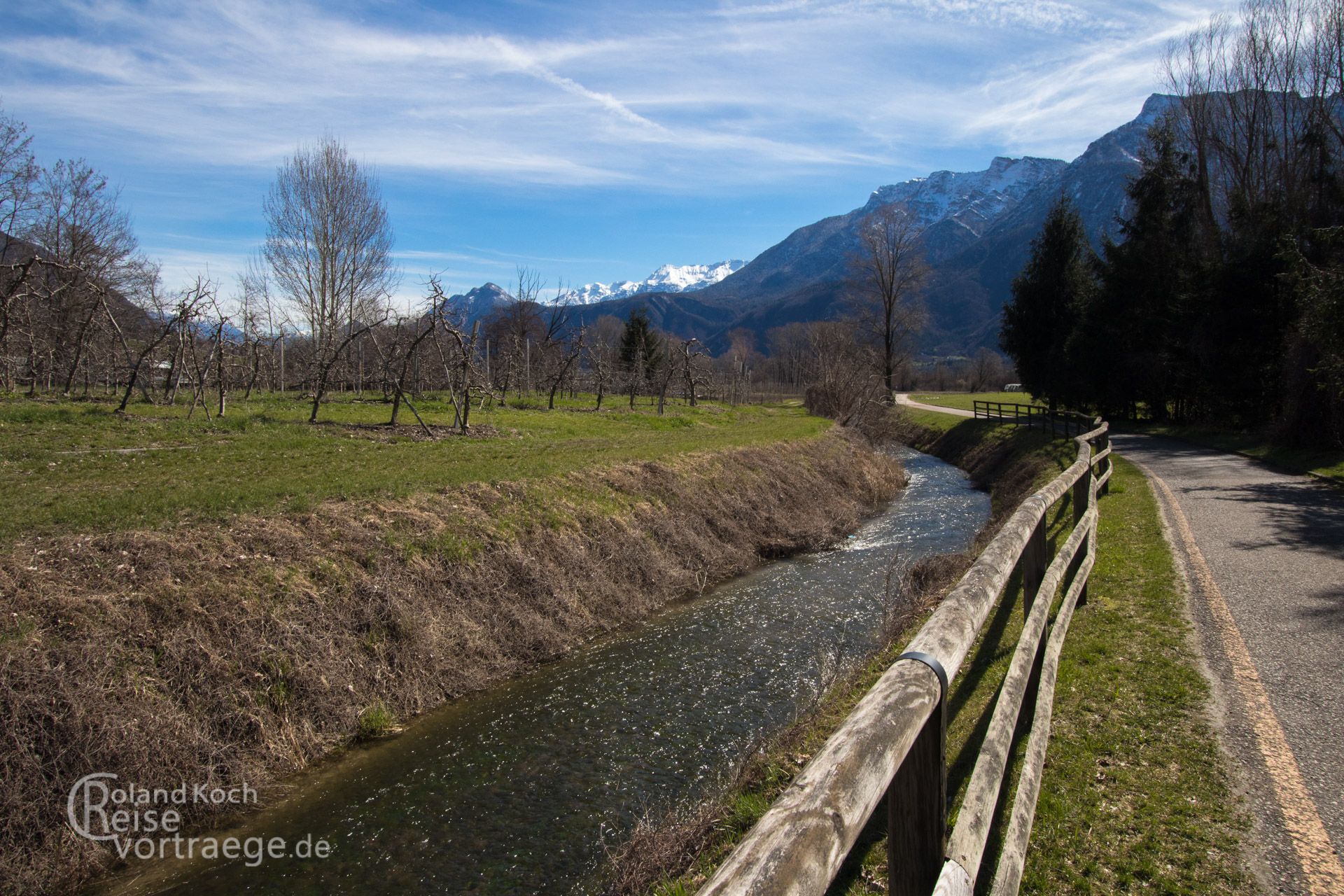 mit Kindern per Rad über die Alpen, Via Claudia Augusta, Radweg an der jungen Brenta